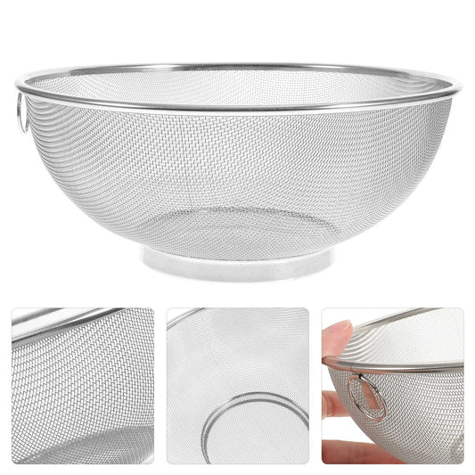 Stainless Steel Drain Basket | Vegetable & Fruit Washing Strainer with Kitchen Storage Basket