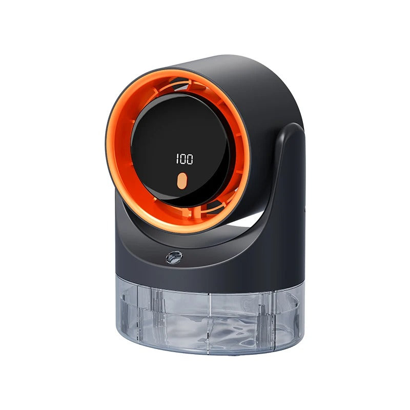 Water Mist Fan with Humidifier Function 360° Adjustable Desktop Fan with LED Display 100Speeds 16°C Ice Fog 1800mAh Battery Life