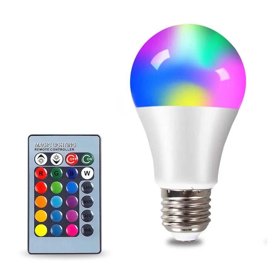 LED E27 RGB Lamp Spotlight Bulb AC 85-265V LED 15W 10W 4W IR Remote Control Led Bulb Smart Led RGBW Lamp Home Decor