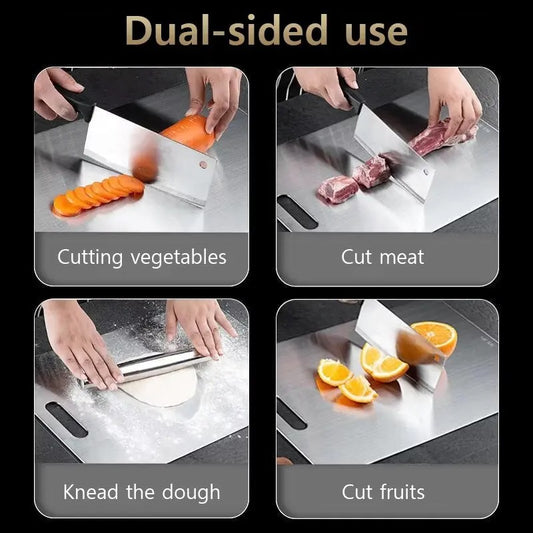Stainless Steel Cutting Board for Kitchen – Metal Chopping Board for Meat, Fruits & Vegetables- zinggal qatar