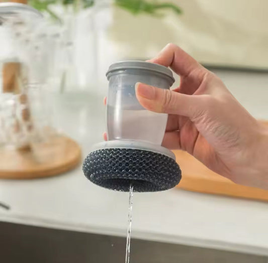 Non-Stick Steel Wire Kitchen Cleaning Brush | Dishwashing Pot Scrubber with Durable Handle