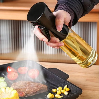 Glass Oil Spray Bottle | Refillable Kitchen Cooking Oil & Vinegar Mist Dispenser