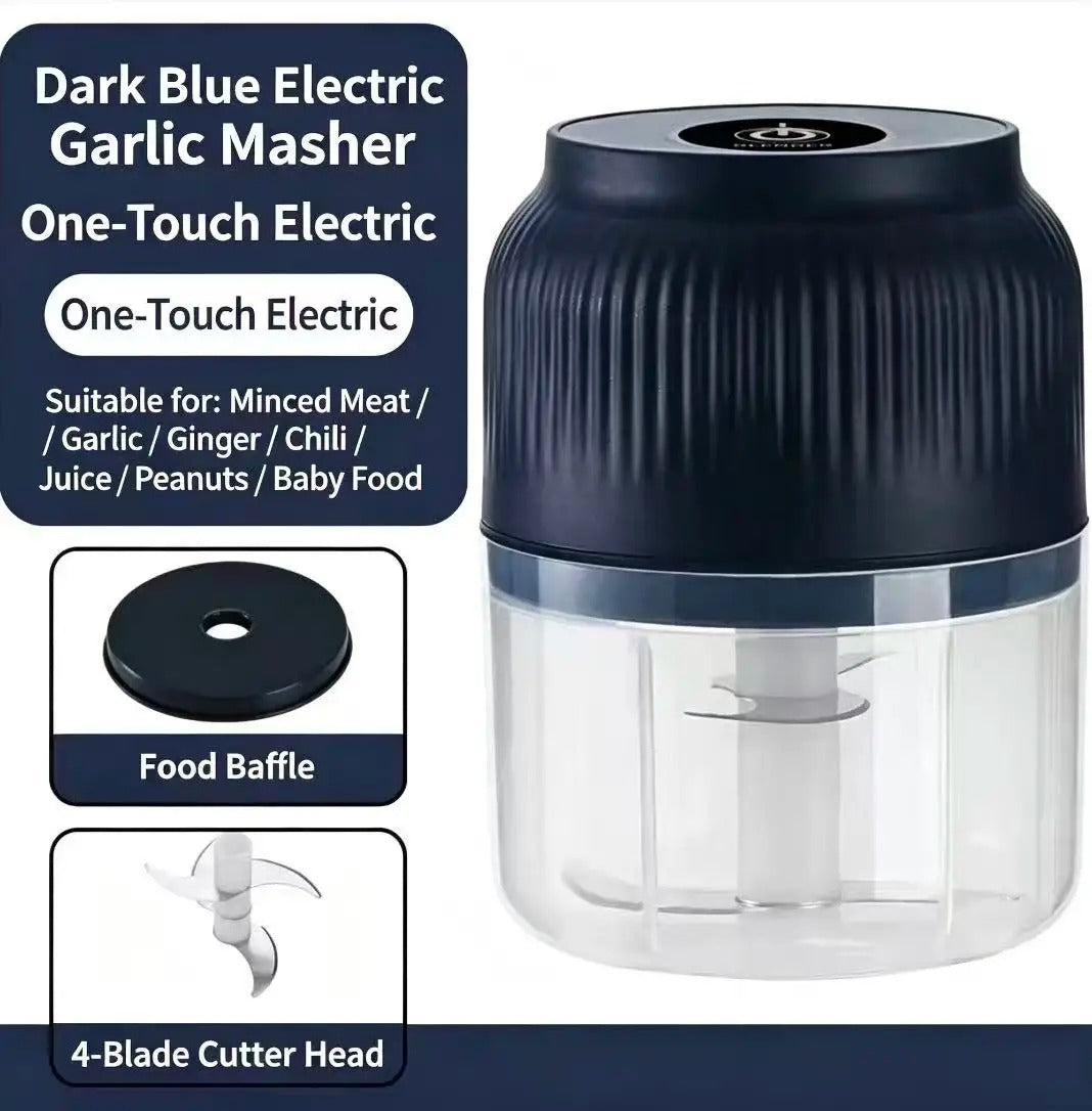 250ml Mini Electric Food Chopper – USB Rechargeable Garlic, Onion & Vegetable Cutter | Zinggal Qatar