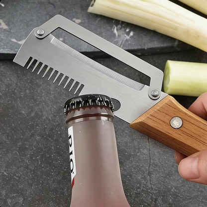 3-in-1 Vegetable Peeler & Kitchen Slicer with Bottle Opener | Stainless Steel Multifunctional Tool Qatar