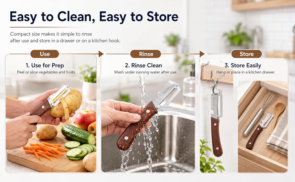 3-in-1 Vegetable Peeler & Kitchen Slicer with Bottle Opener | Stainless Steel Multifunctional Tool Qatar