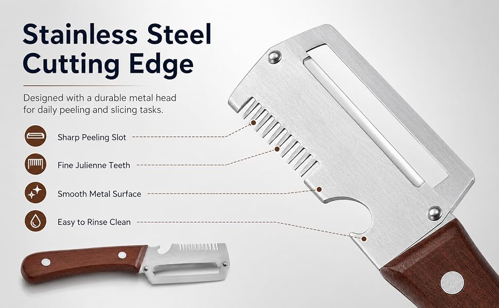 3-in-1 Vegetable Peeler & Kitchen Slicer with Bottle Opener | Stainless Steel Multifunctional Tool Qatar