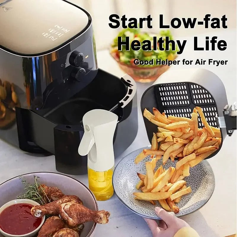 Glass Oil Spray Bottle | Refillable Kitchen Cooking Oil & Vinegar Mist Dispenser