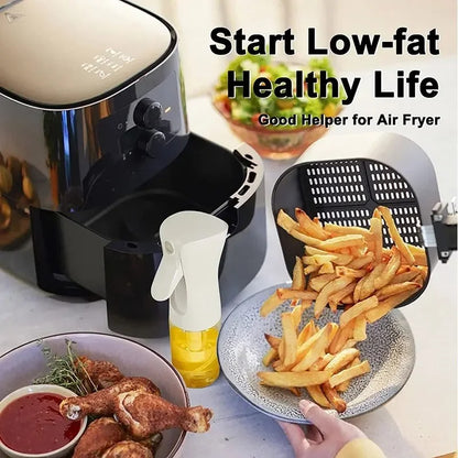 Glass Oil Spray Bottle | Refillable Kitchen Cooking Oil & Vinegar Mist Dispenser