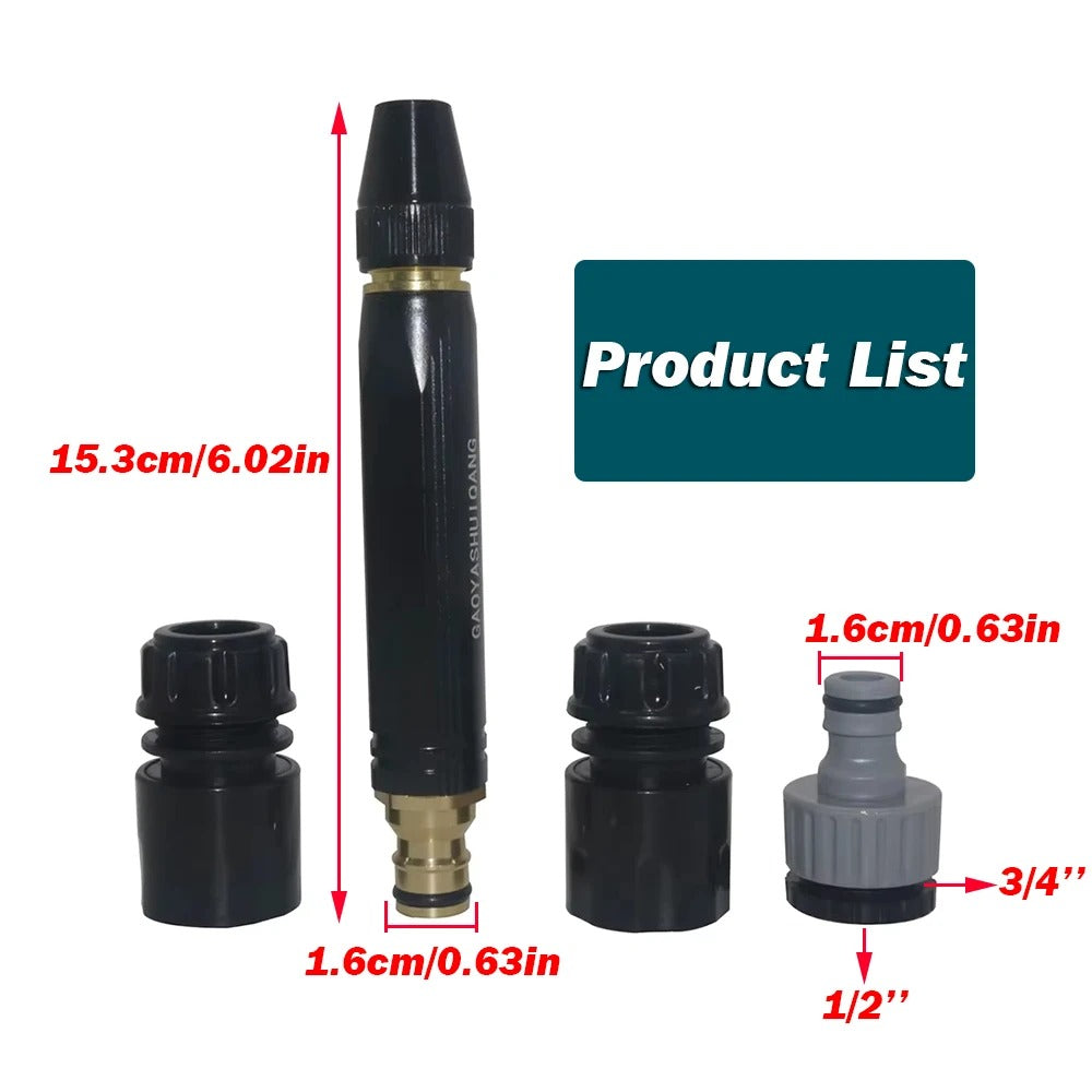 High-Pressure Adjustable Water Spray Nozzle | Multi-Function Hose Nozzle for Car Wash, Garden & Outdoor Cleaning