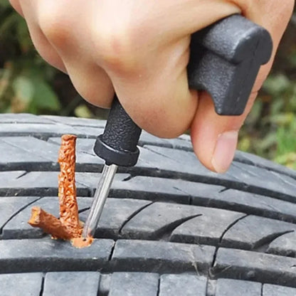 5-Piece Tubeless Tire Repair Kit | Motorcycle, Car & Truck Tire Puncture Repair Tool with Rubber Plugs