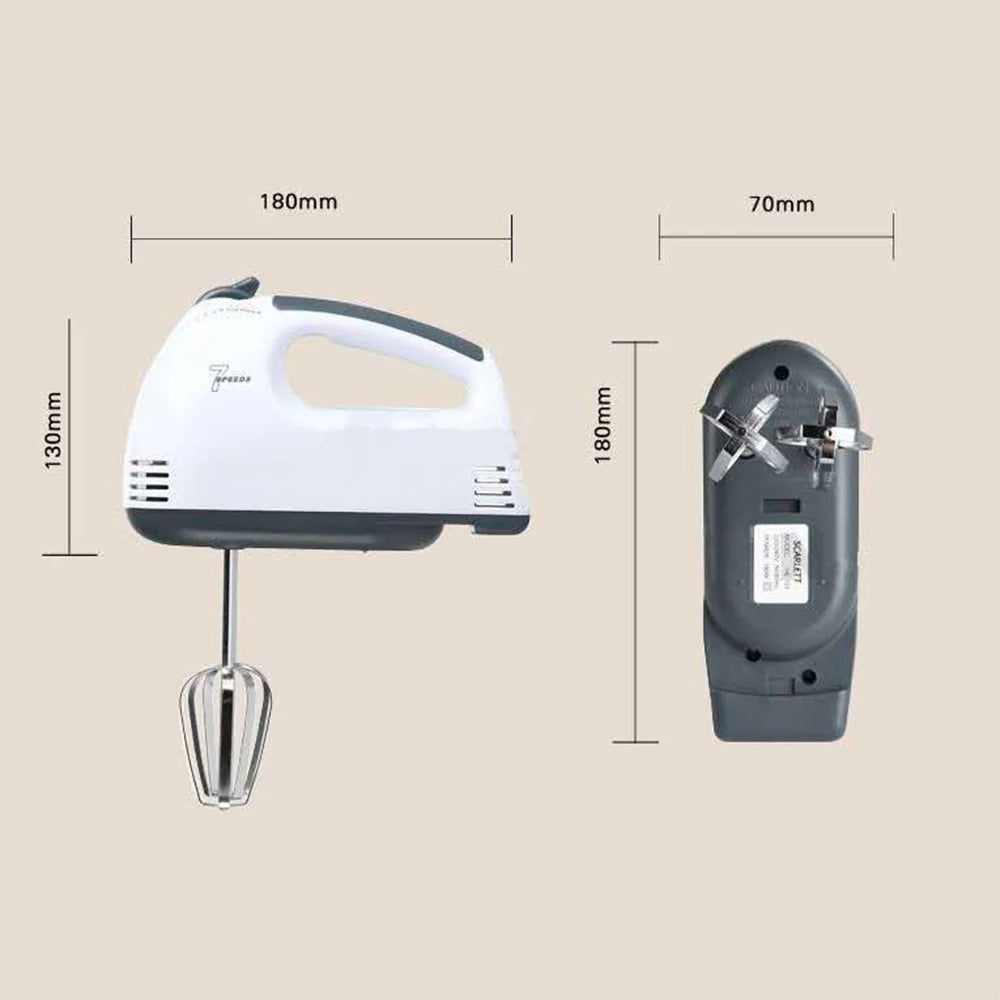 7-Speed Electric Hand Mixer | Powerful Egg Beater & Baking Mixer for Cakes, Cream & Dough