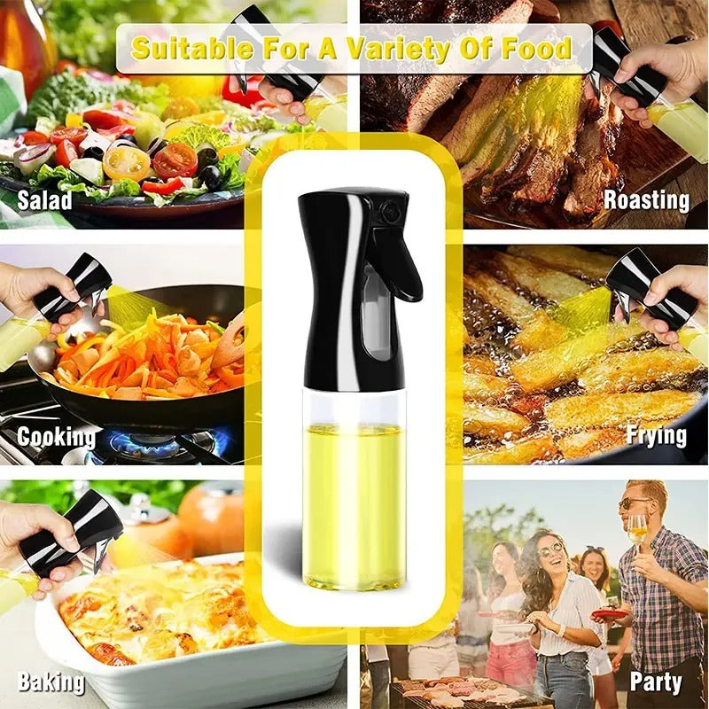 Glass Oil Spray Bottle | Refillable Kitchen Cooking Oil & Vinegar Mist Dispenser