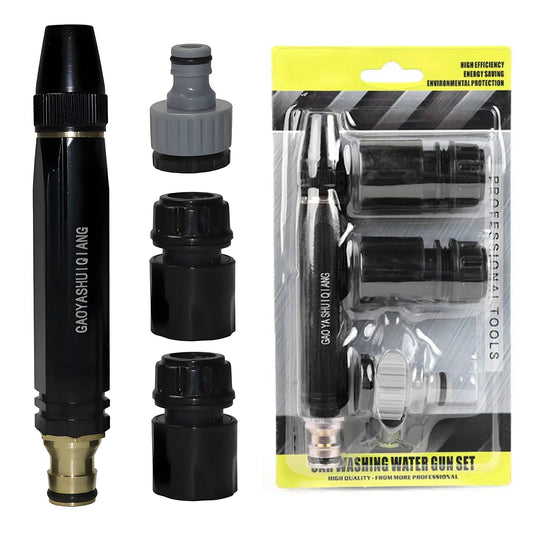 High-Pressure Adjustable Water Spray Nozzle | Multi-Function Hose Nozzle for Car Wash, Garden & Outdoor Cleaning
