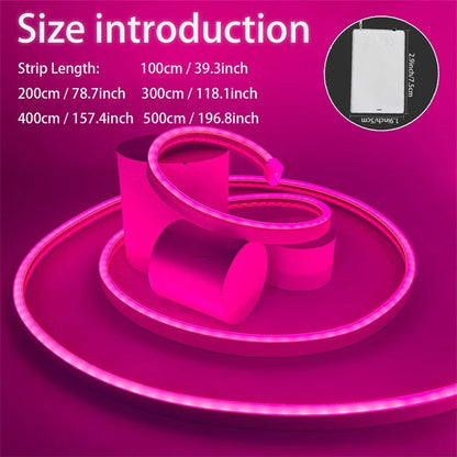 Battery Powered Neon LED Strip Light with Battery Box – Flexible Rope Light for Bedroom & DIY Decor-zinggal-Qatar