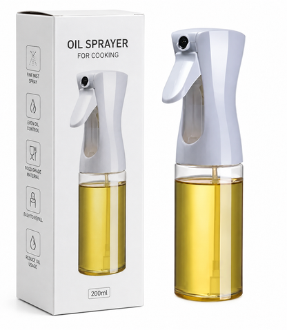 Glass Oil Spray Bottle | Refillable Kitchen Cooking Oil & Vinegar Mist Dispenser
