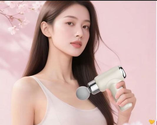 Mini Electric Fascia Massager | 9 Replaceable Heads 7 Ball Muscle Massage Gun with 6 Speed Levels