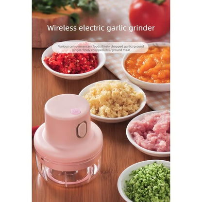 Mini Electric Food Chopper – USB Rechargeable Garlic, Onion & Vegetable Grinder | Zinggal Qatar