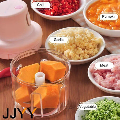 Mini Electric Food Chopper – USB Rechargeable Garlic, Onion & Vegetable Grinder | Zinggal Qatar
