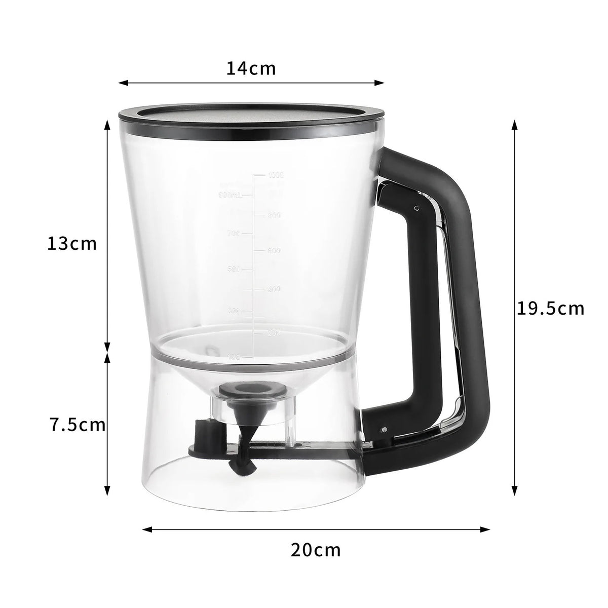 Pancake Batter Dispenser with Squeeze Handle  for pancake waffles and cupcakes-zinggal