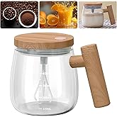 Self-Stirring Glass Coffee Mug with Lid – Automatic Electric Mixing Cup-zinggal