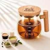 Self-Stirring Glass Coffee Mug with Lid – Automatic Electric Mixing Cup-zinggal