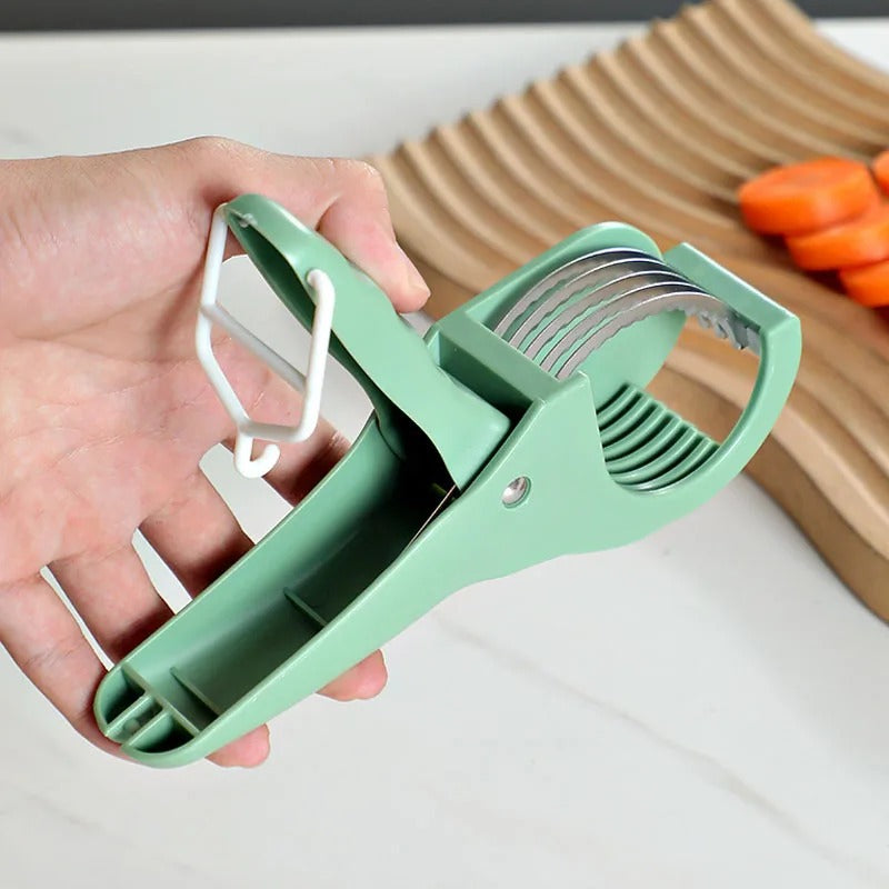 Stainless Steel Vegetable & Fruit Slicer | Multi-Functional Salad Slicer Kitchen Tool