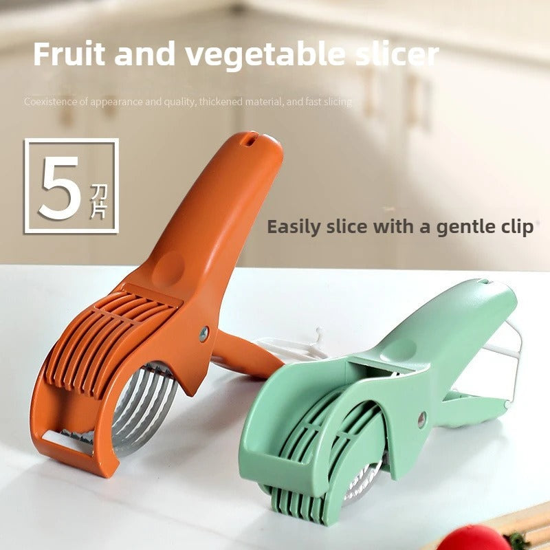 Stainless Steel Vegetable & Fruit Slicer | Multi-Functional Salad Slicer Kitchen Tool