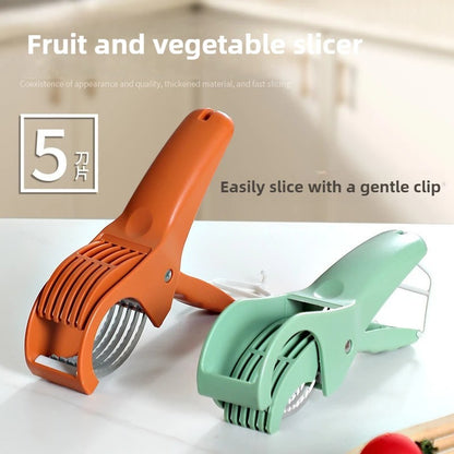 Stainless Steel Vegetable & Fruit Slicer | Multi-Functional Salad Slicer Kitchen Tool