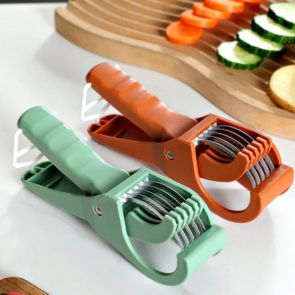 Stainless Steel Vegetable & Fruit Slicer | Multi-Functional Salad Slicer Kitchen Tool