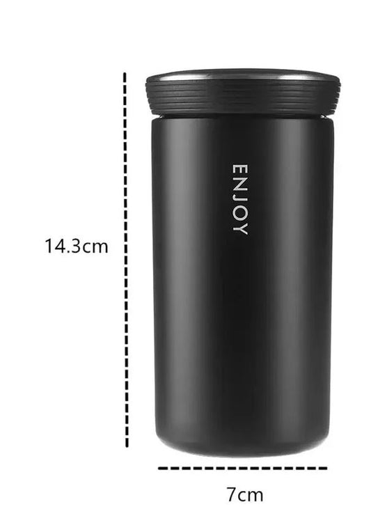 Stainless Steel Thermos Mug with Filter Travel Coffee & Tea Cup | Zinggal Qatar