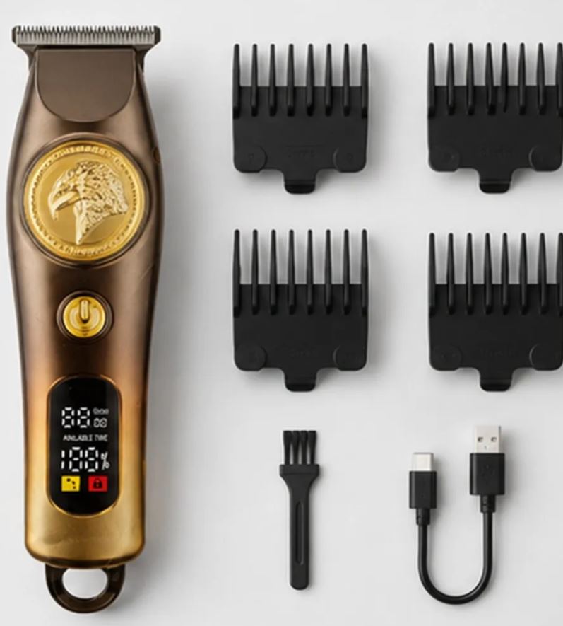 Tondeuse Professionnelle Sans Fil Trimmer X TM-T98D – Hair Clipper USB Rechargeable avec Écran LED