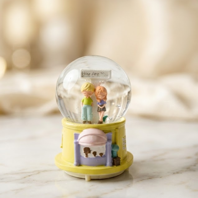 Zinggal Travel Souvenir Snow Globe-gift – Crystal Ball with Resin Base Home Décor Gift