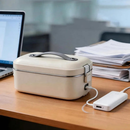 USB Electric Heated Lunch Box – Stainless Steel Food Warmer | Zinggal