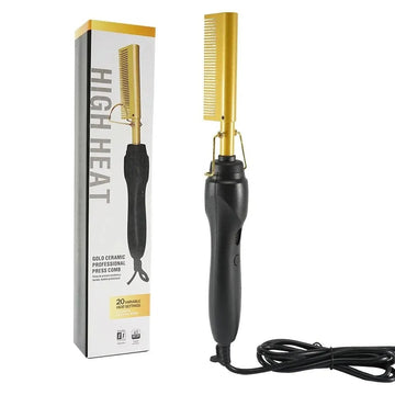 Wet & Dry Hair Straightener Comb | Fast Heating Hot Comb & Curling Hair Styler