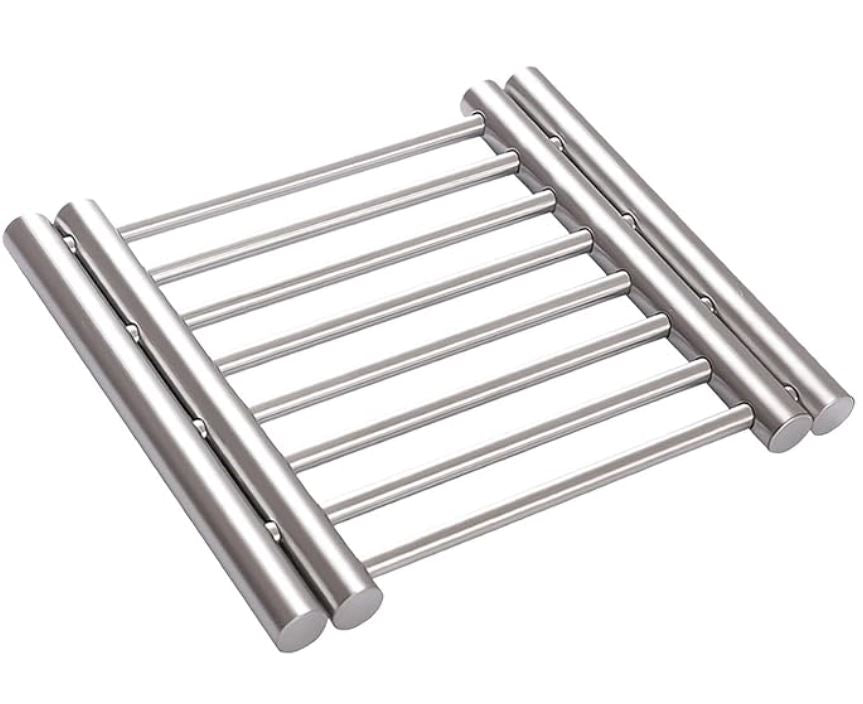 Stainless Steel Trivet Pot Holder & Hot Dish Stand – Heat-Resistant Kitchen Countertop Protector | Zinggal Qatar