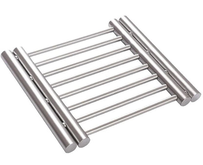 Stainless Steel Trivet Pot Holder & Hot Dish Stand – Heat-Resistant Kitchen Countertop Protector | Zinggal Qatar