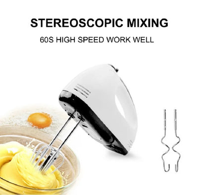 7-Speed Electric Hand Mixer | Powerful Egg Beater & Baking Mixer for Cakes, Cream & Dough