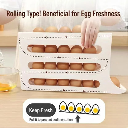 Automatic Egg Dispenser for Refrigerator – Rolling Egg Holder & Storage Organizer-zinggal