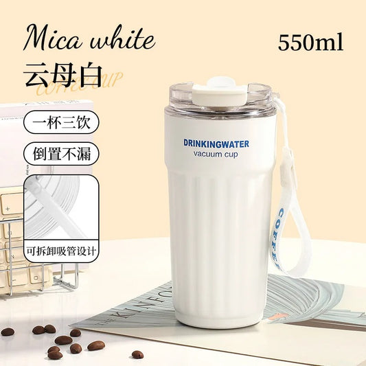 Stainless Steel Insulated Coffee Mug with Lid – Portable Travel Cup-zinggal-qatar