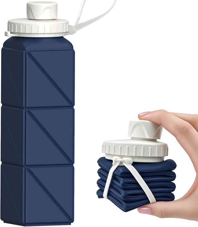 Collapsible Silicone Water Bottle – BPA-Free Foldable & Reusable Travel Bottle for Gym, Hiking & Sports | Zinggal Qatar