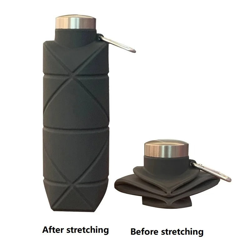 Collapsible Silicone Water Bottle – BPA-Free Foldable & Reusable Travel Bottle for Gym, Hiking & Sports | Zinggal Qatar