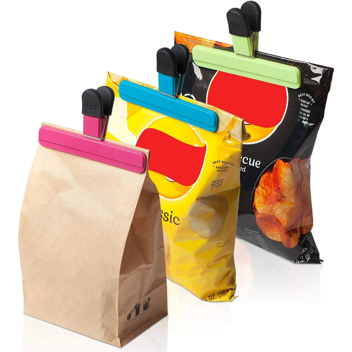 04 Piece Food Bag Clips Set – Reusable Freezer & Food Storage Sealing Clips | Zinggal Qatar