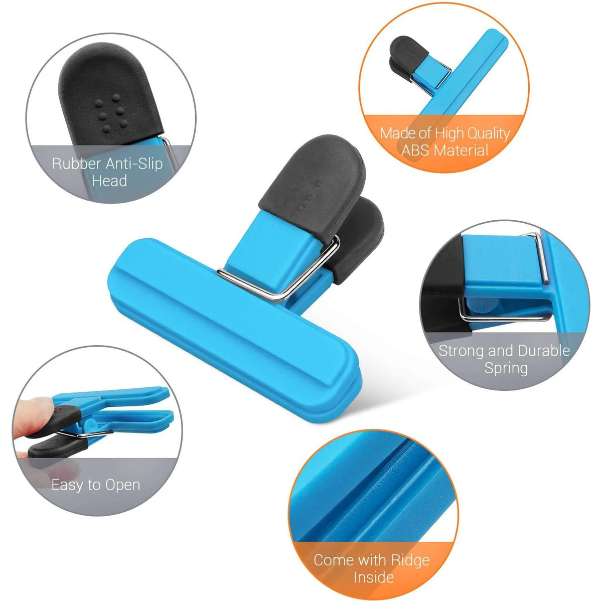 04 Piece Food Bag Clips Set – Reusable Freezer & Food Storage Sealing Clips | Zinggal Qatar