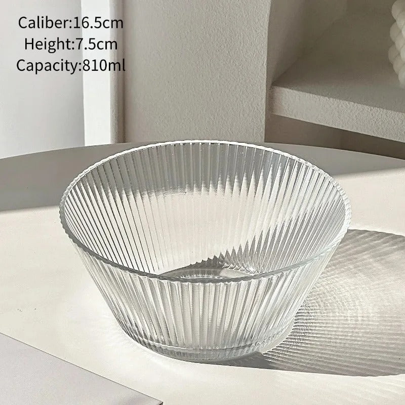 rge Ribbed Plastic Serving Bowl – Transparent Salad, Popcorn, Fruit & Dessert Bowl | Zinggal Qatar