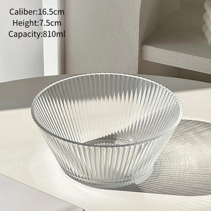 rge Ribbed Plastic Serving Bowl – Transparent Salad, Popcorn, Fruit & Dessert Bowl | Zinggal Qatar