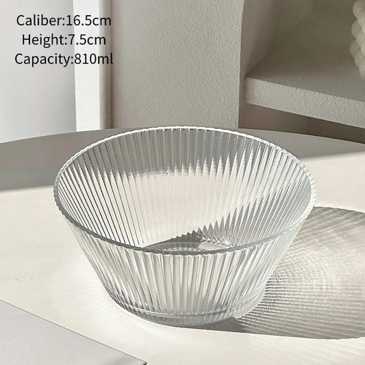 rge Ribbed Plastic Serving Bowl – Transparent Salad, Popcorn, Fruit & Dessert Bowl | Zinggal Qatar