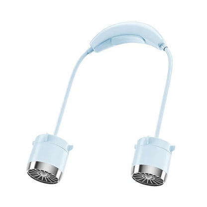 Low Noise Hanging Neck Fan USB Rechargeable 360° Bendable Neck Electric Fan Hands-Free Lightweight Around Neck Cooler