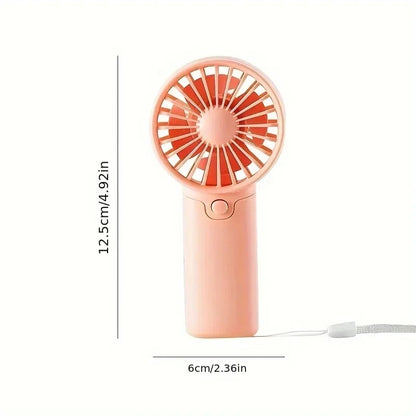 2026 Cute Mini Fan Portable Handheld Fan Lightweight Handy Fan Pocket Size Low Noise Small Electric Fan Student Gift Outdoor Fan