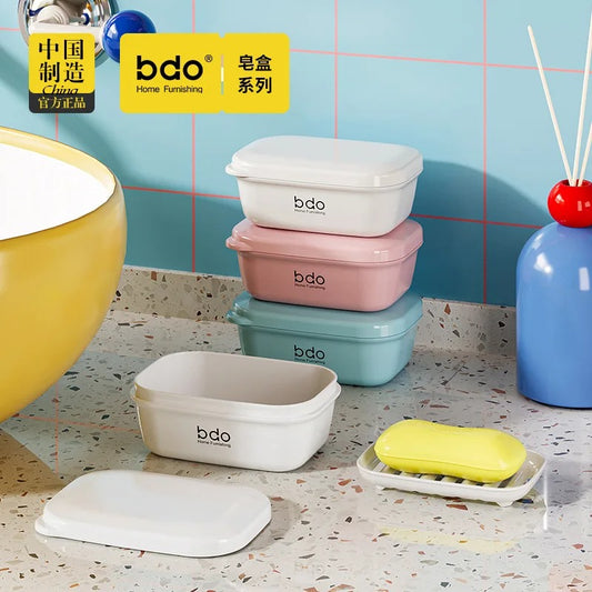 Portable Travel Soap Box with Lid | Thickened Waterproof Soap Holder Case for Bathroom & Travel