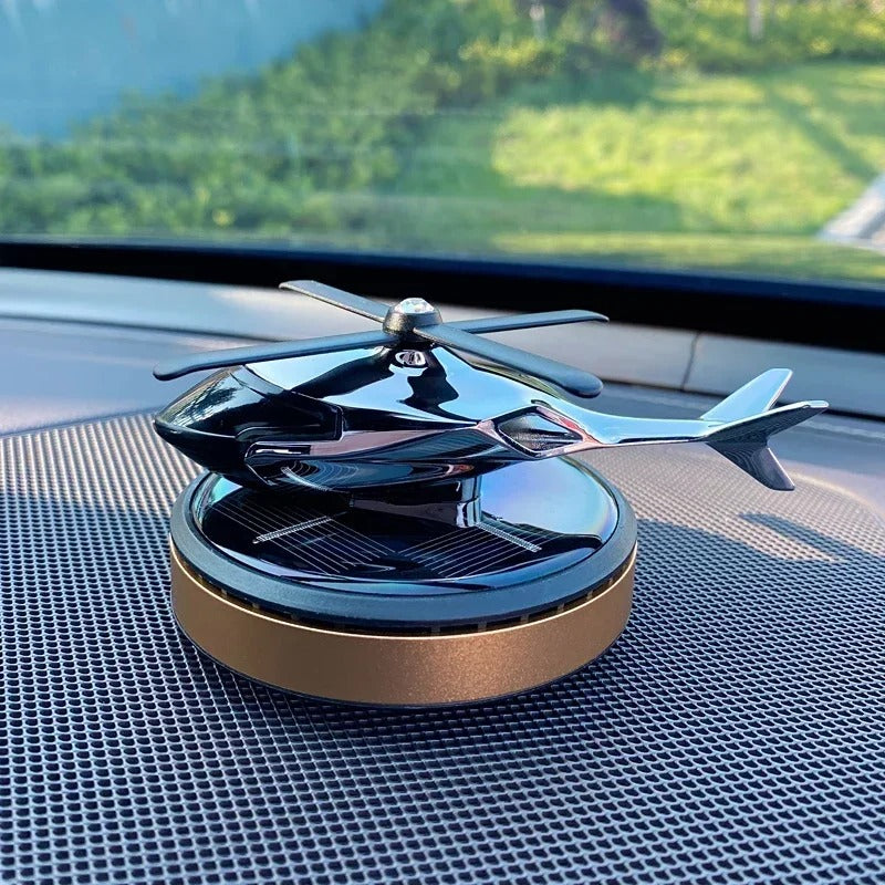 Decoration Solar Rotating Car Aircraft Aromatherapy Wholesale Creative Helicopter Car Aromatherapy Perfume Accessories
